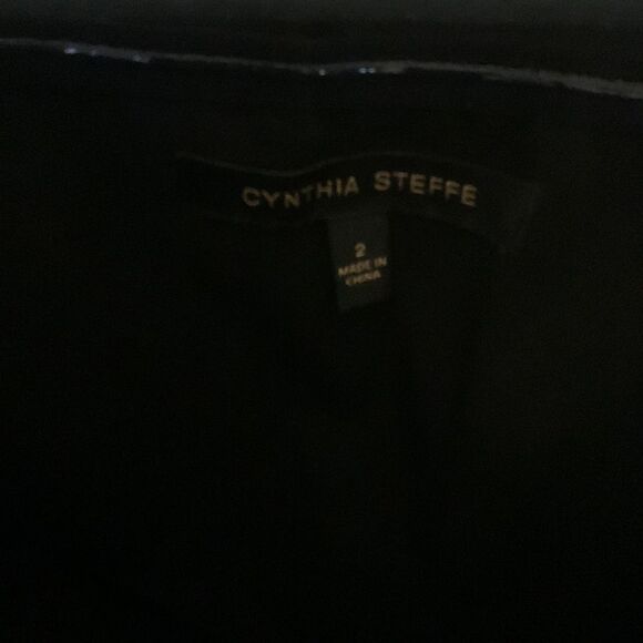 EUC Cynthia Steffe black and gold strapless dress Size 2 - Picture 2 of 3